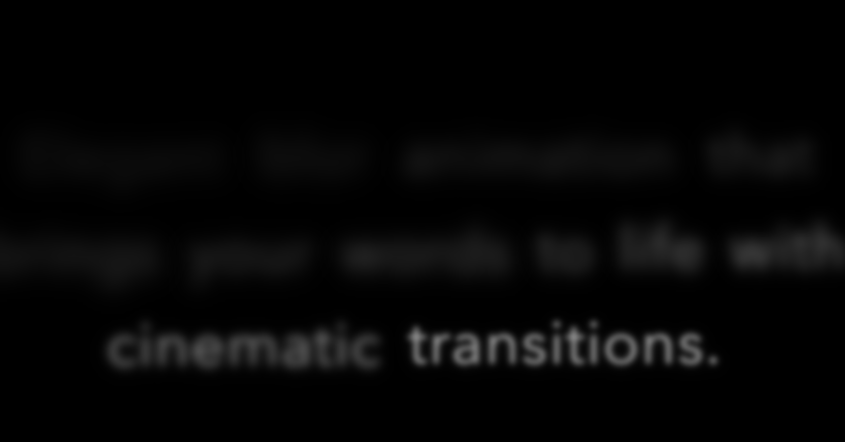 Blur Text Animation